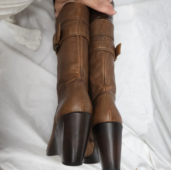Stuart‎ Weitzman leather Sculpted heel leather boots 8.5 - Picture 10 of 13